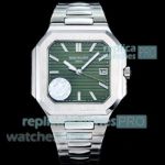 HBF Factory Patek Philippe Cubitus Swiss 9015 Green Embossed Dial Clone Watch 